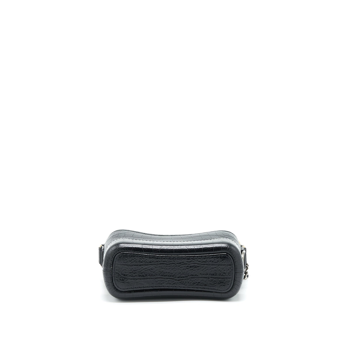 Chanel Small Gabrielle Hobo Bag Crocodile Embossed Calfskin Black Multicolour Hardware