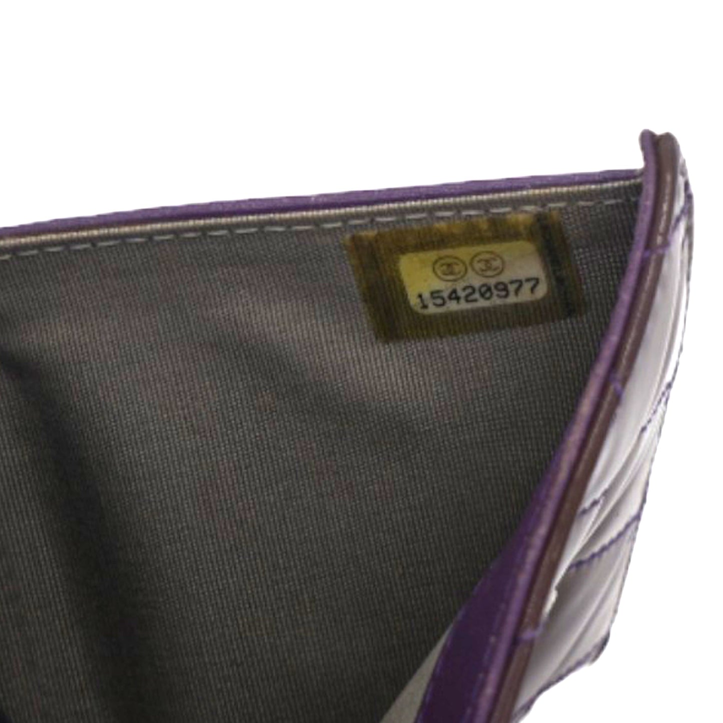 Chanel Purple Patent Classic Small Flap Wallet