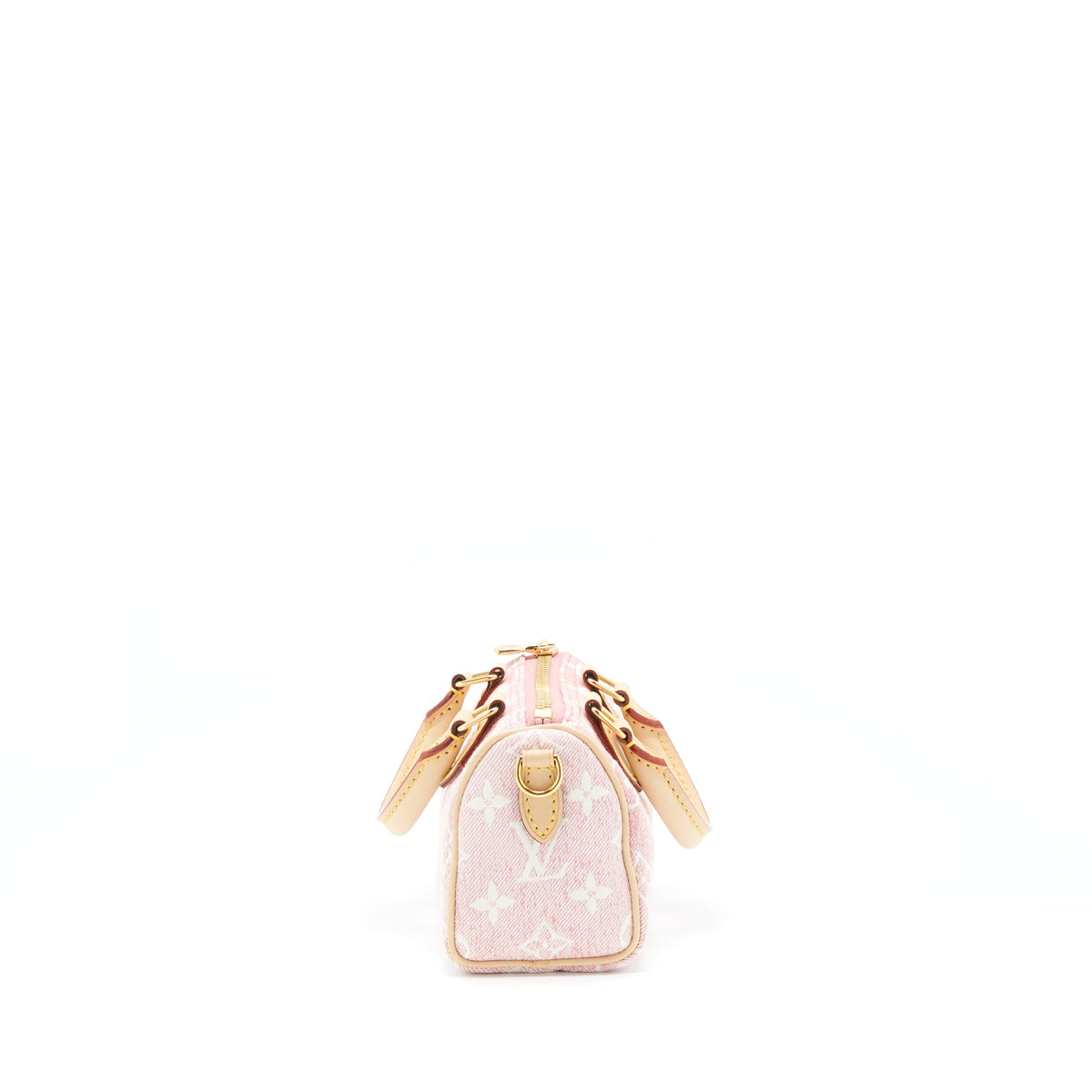 Louis Vuitton Nano Speedy Monogram Jacquard Denim Pink GHW