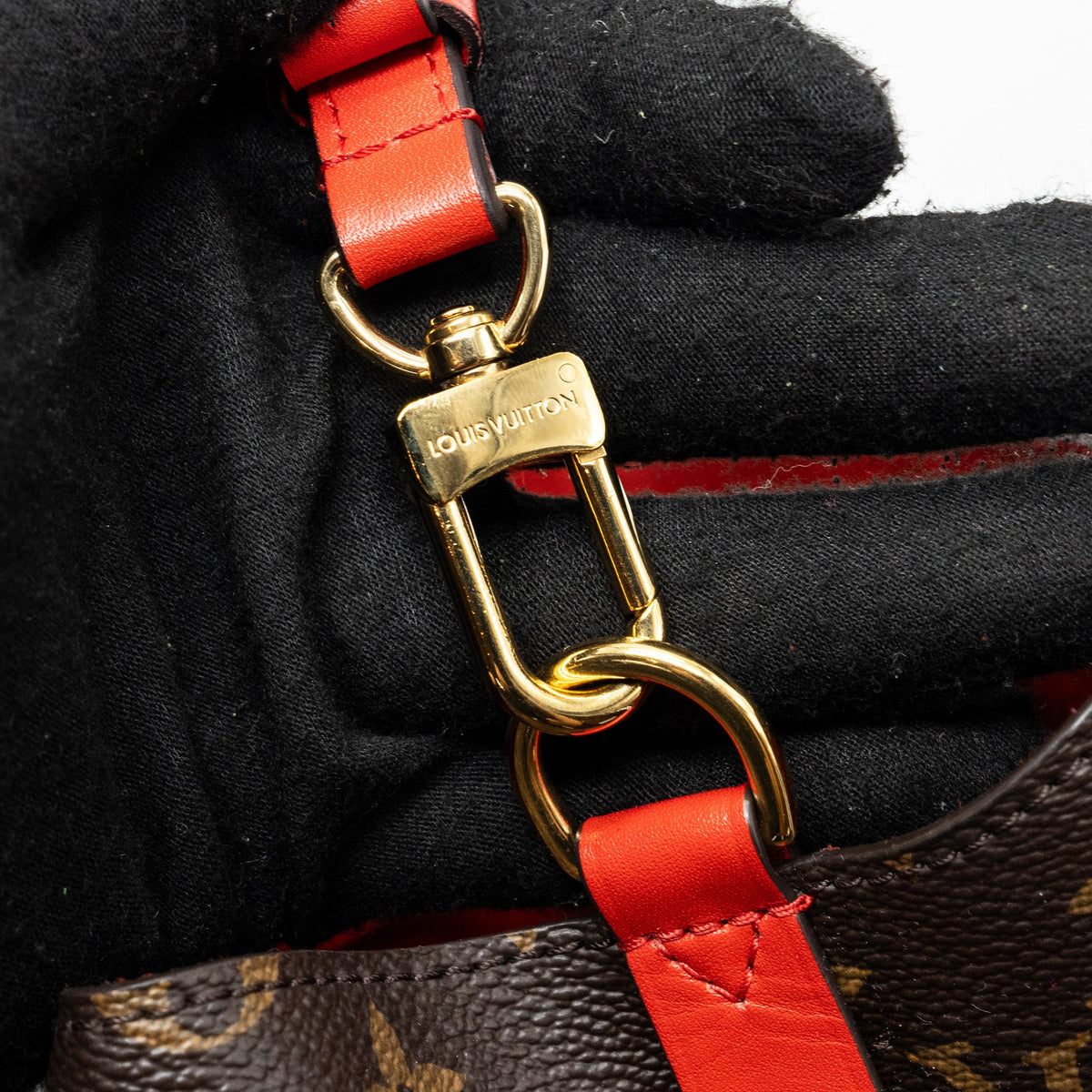 Louis Vuitton neonoe monogram canvas / red GHW