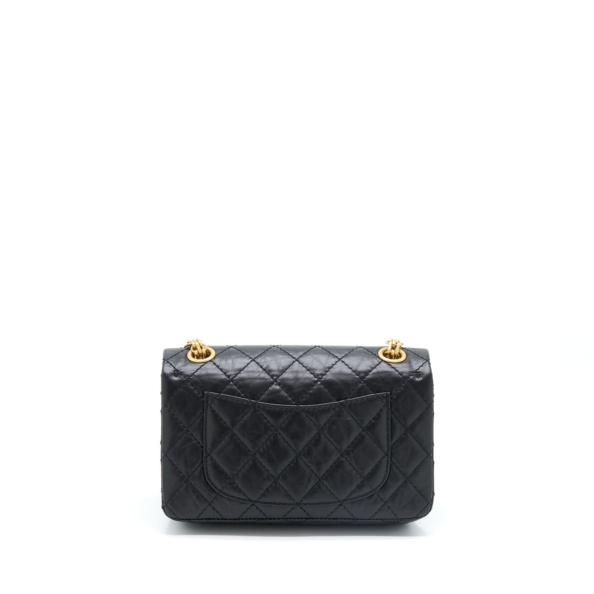 Chanel Mini 2.55 Reissue Flap Bag Aged Calfskin Black GHW (Microchip)