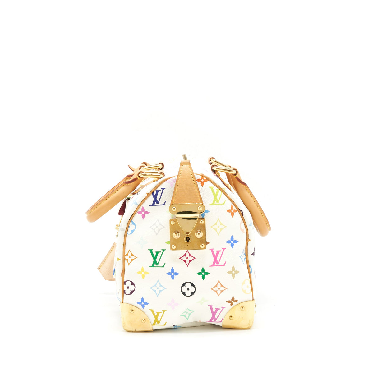 Louis Vuitton White Monogram multicolour Speedy 30 bag