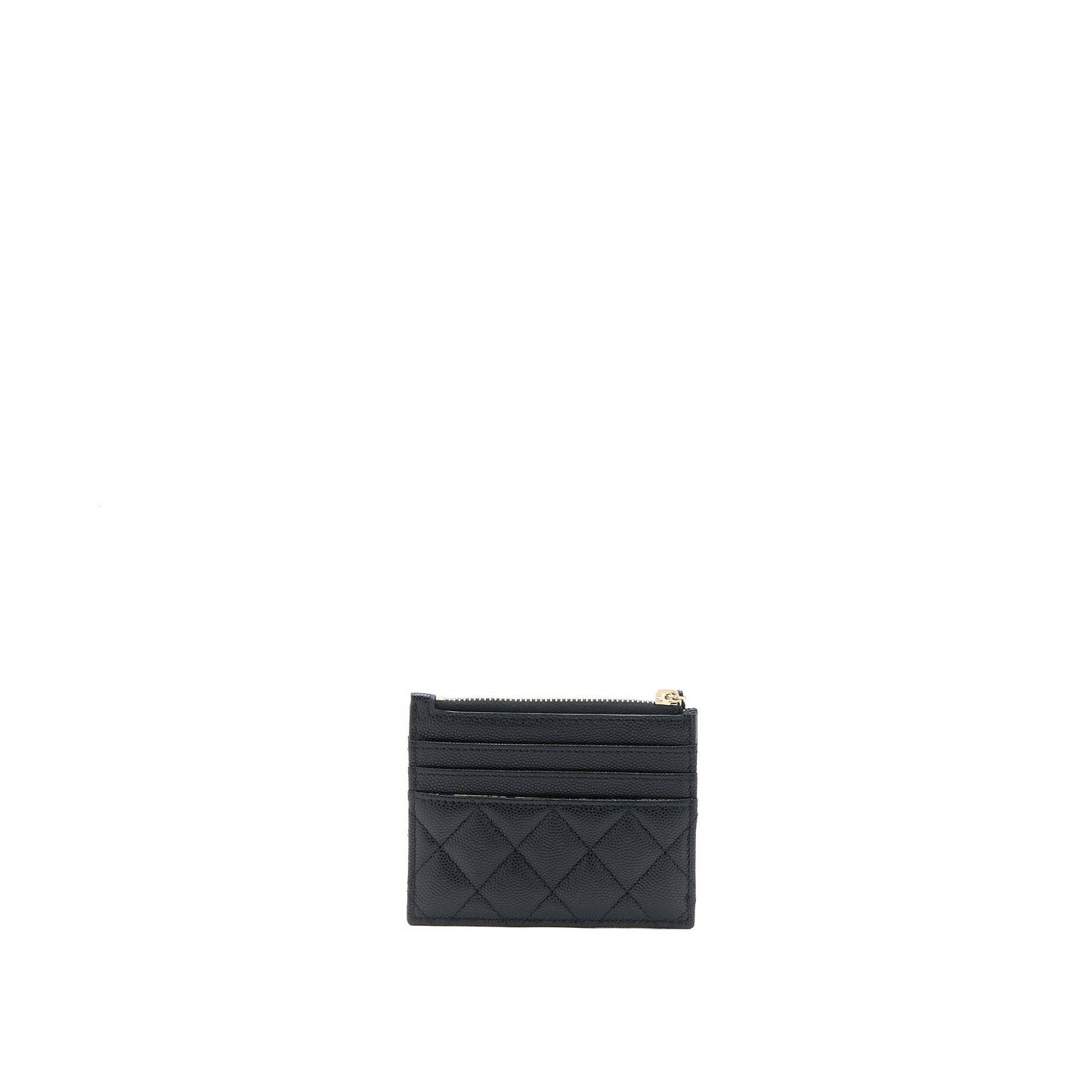 Chanel 23C Zipper  Holder Caviar Black LGHW (Microchip)