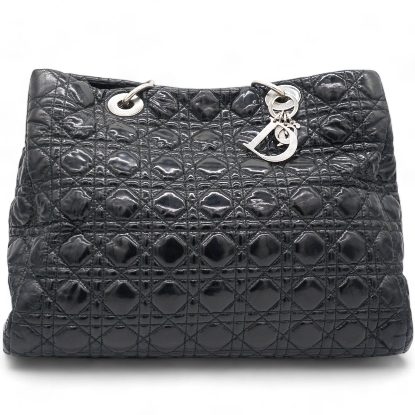 Dior Lambskin Cannage Large Dior Soft Shopping Tote Black