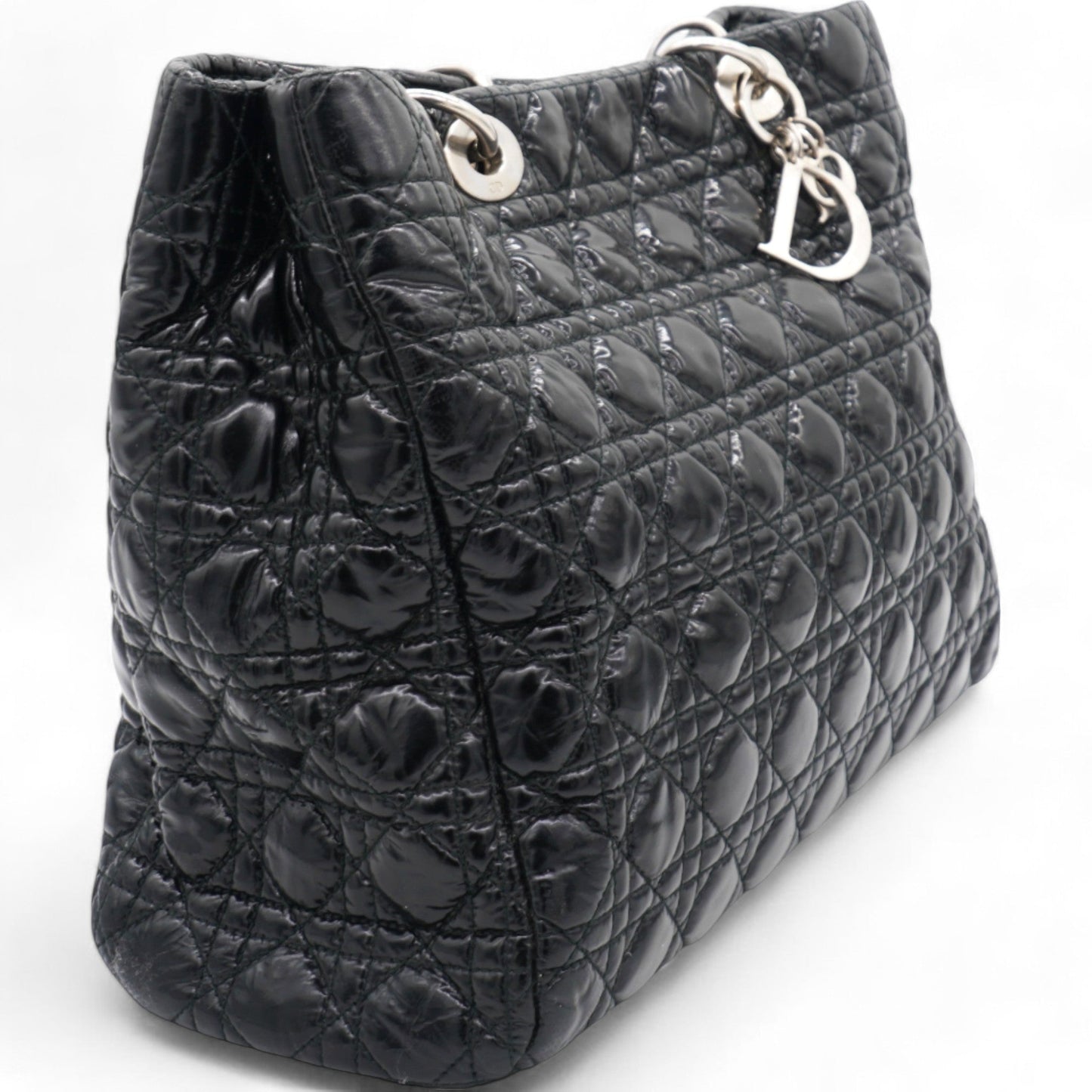 Dior Lambskin Cannage Large Dior Soft Shopping Tote Black
