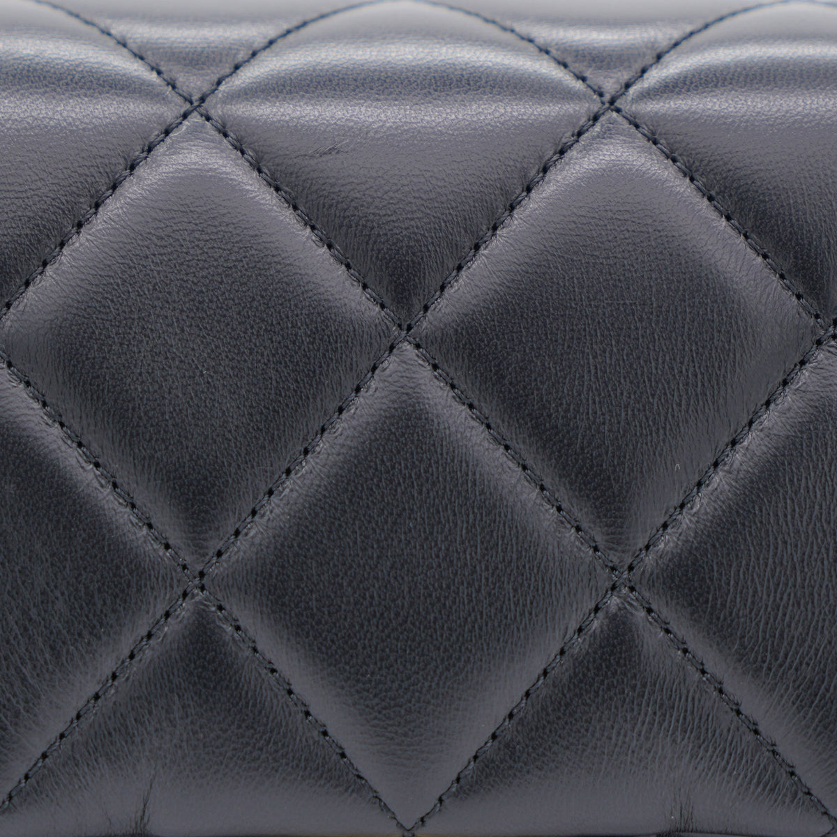 Chanel Lambskin Enamel Quilted Pending CC Mini Square Flap Black