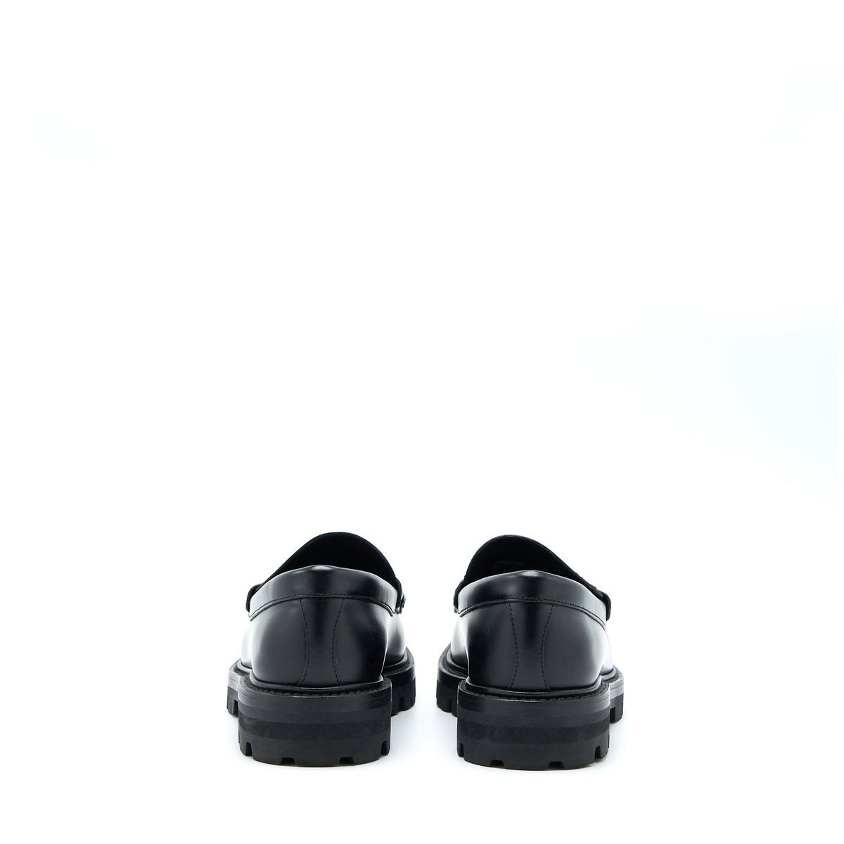 Celine Size 38 Triomphe Chunky Loafer Calfskin Black GHW