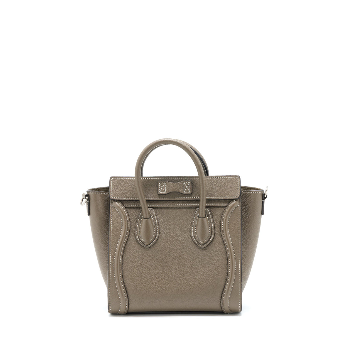 Celine Nano Luggage Bag Calfskin Grey SHW