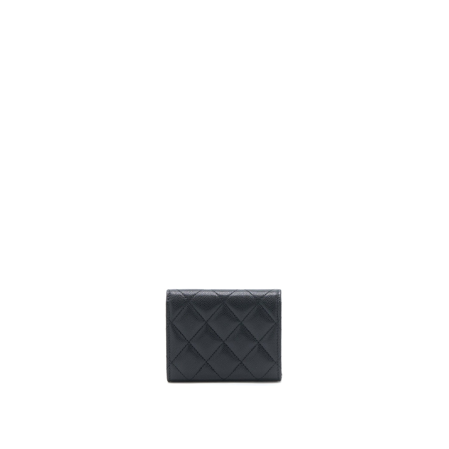 Chanel 23P Detailed CC logo Flap  Holder Caviar Black LGHW (Microchip)