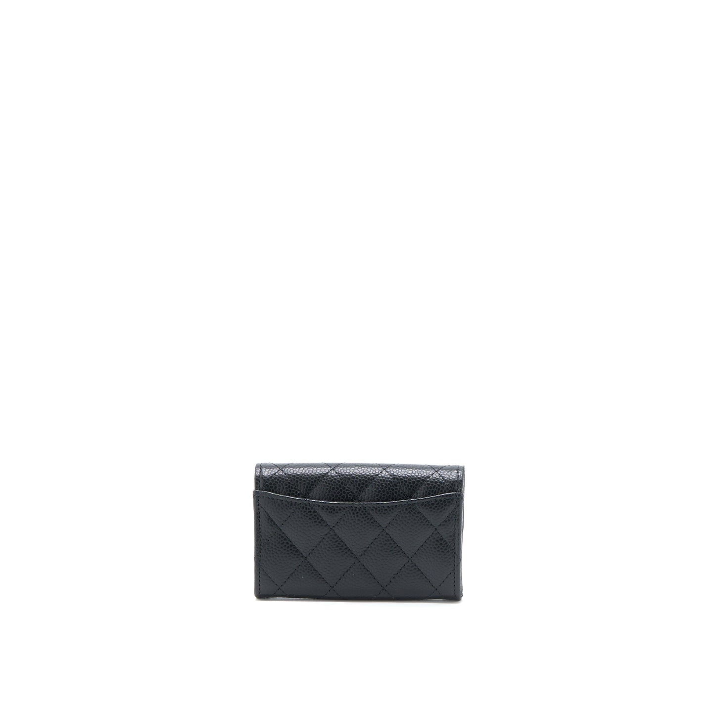 Chanel Classic Quilted Flap  Holder Caviar Black GHW (Microchip)