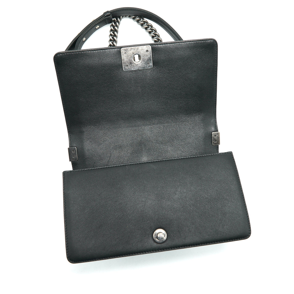Chanel medium boy Chanel Handbag Black ruthenium hardware