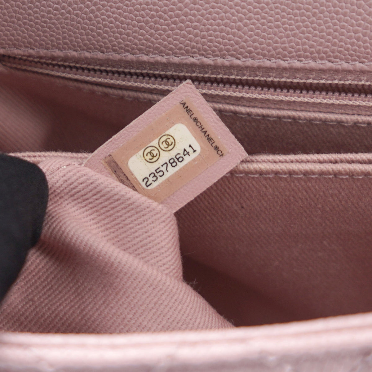 Chanel Pink Caviar Leather Small Coco Top Handle Bag