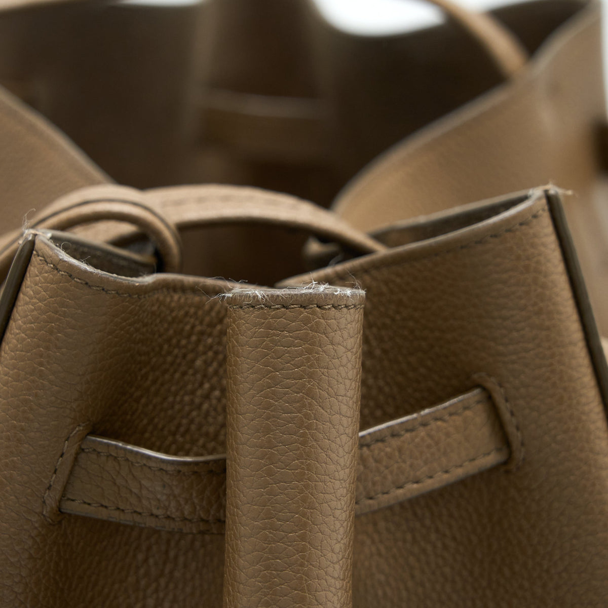 Celine Small Cabas Phantom Calfskin Taupe SHW