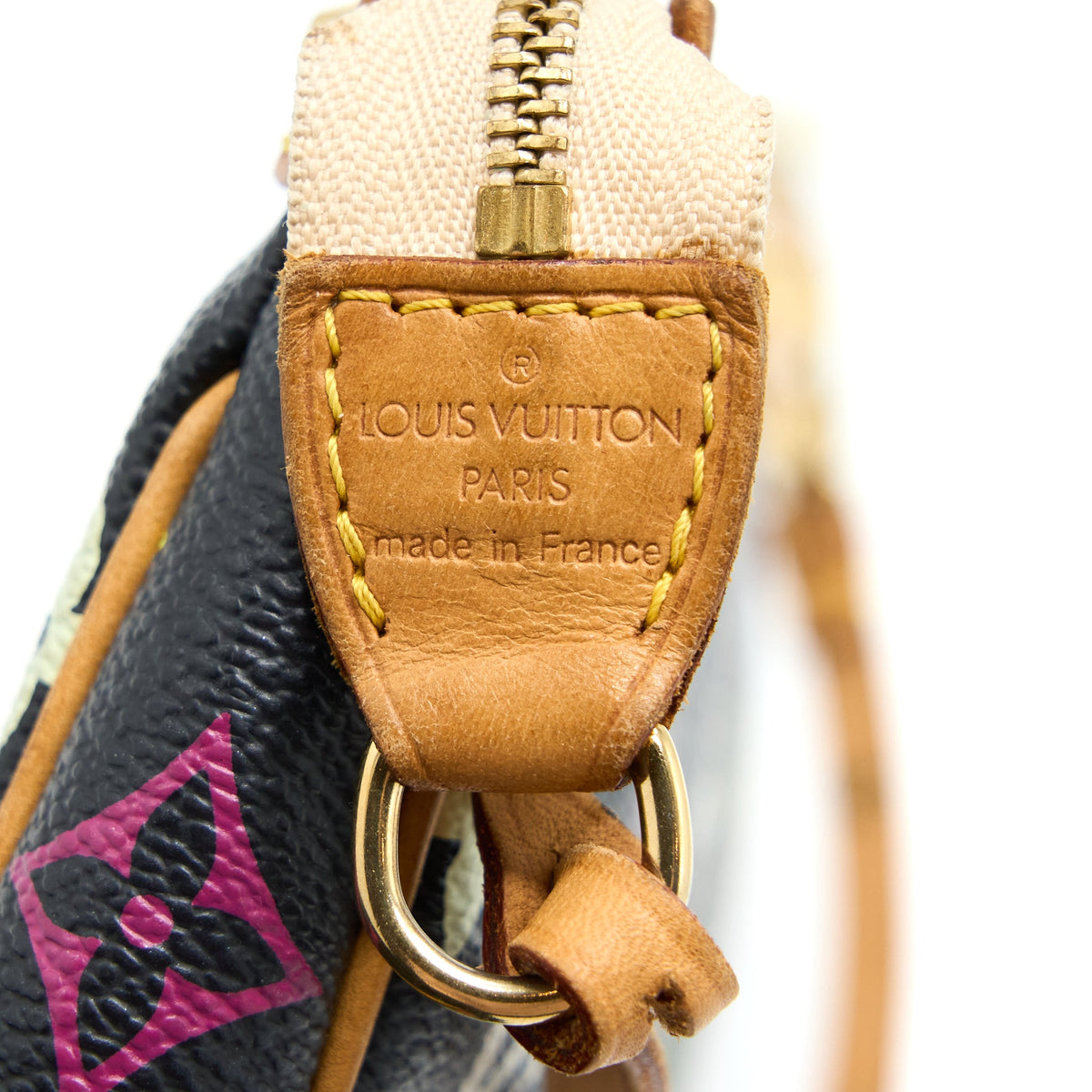 Louis Vuitton Vintage Pochette Accessories Multicolour Monogram Canvas Black GHW