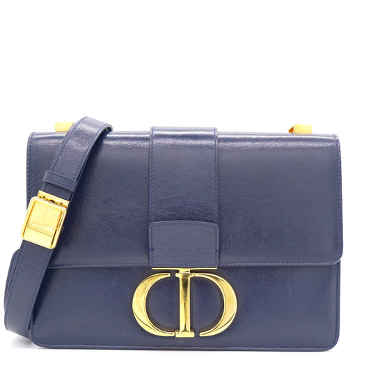 Dior 30 Montaigne Bag Navy Blue Calfskin
