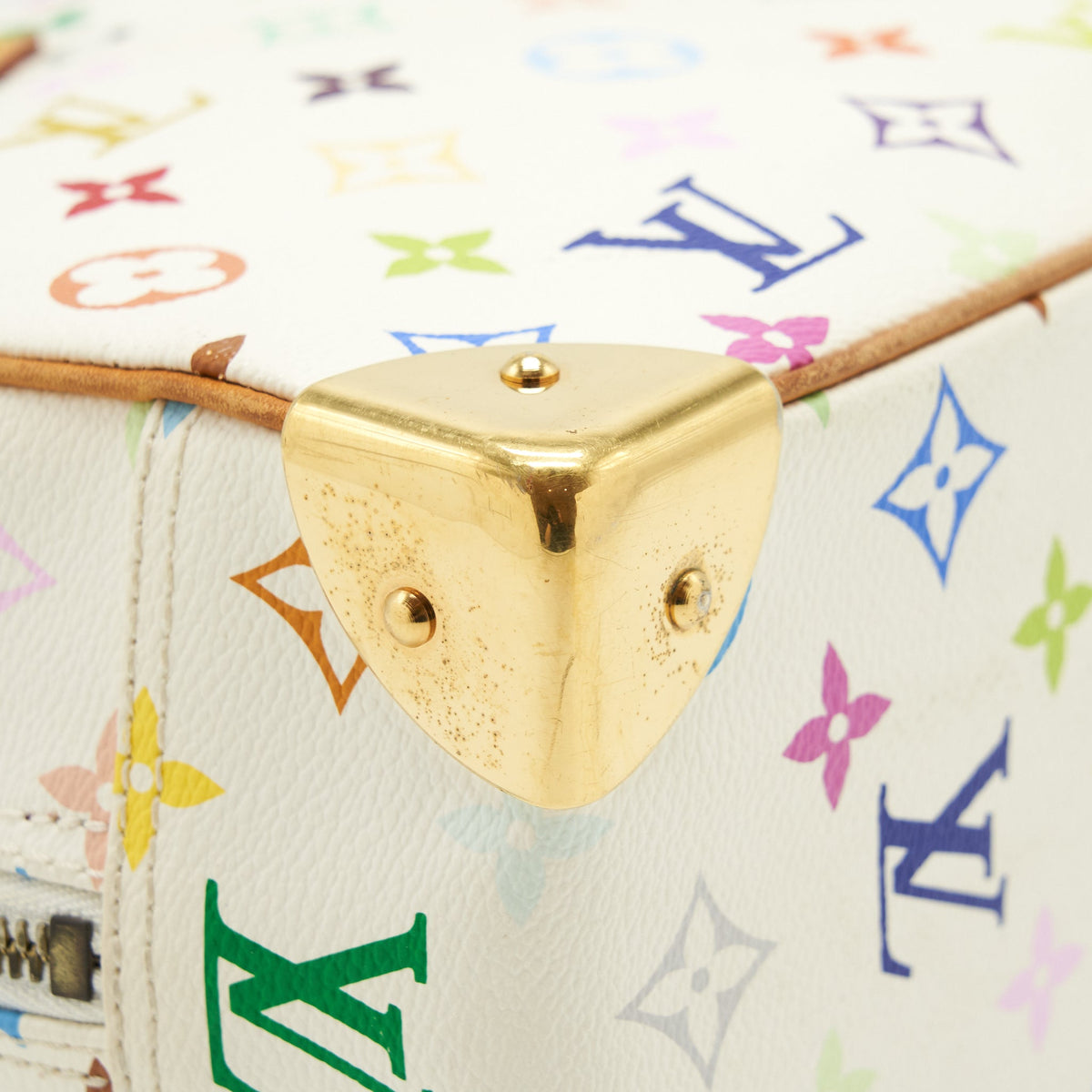 Louis Vuitton Vintage Bowling Bag White/ Multicoloured