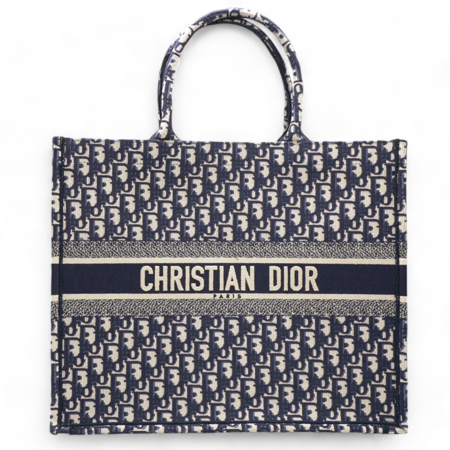 Dior Oblique Book Tote Blue Multicolor