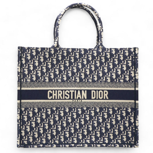 Dior Oblique Book Tote Blue Multicolor