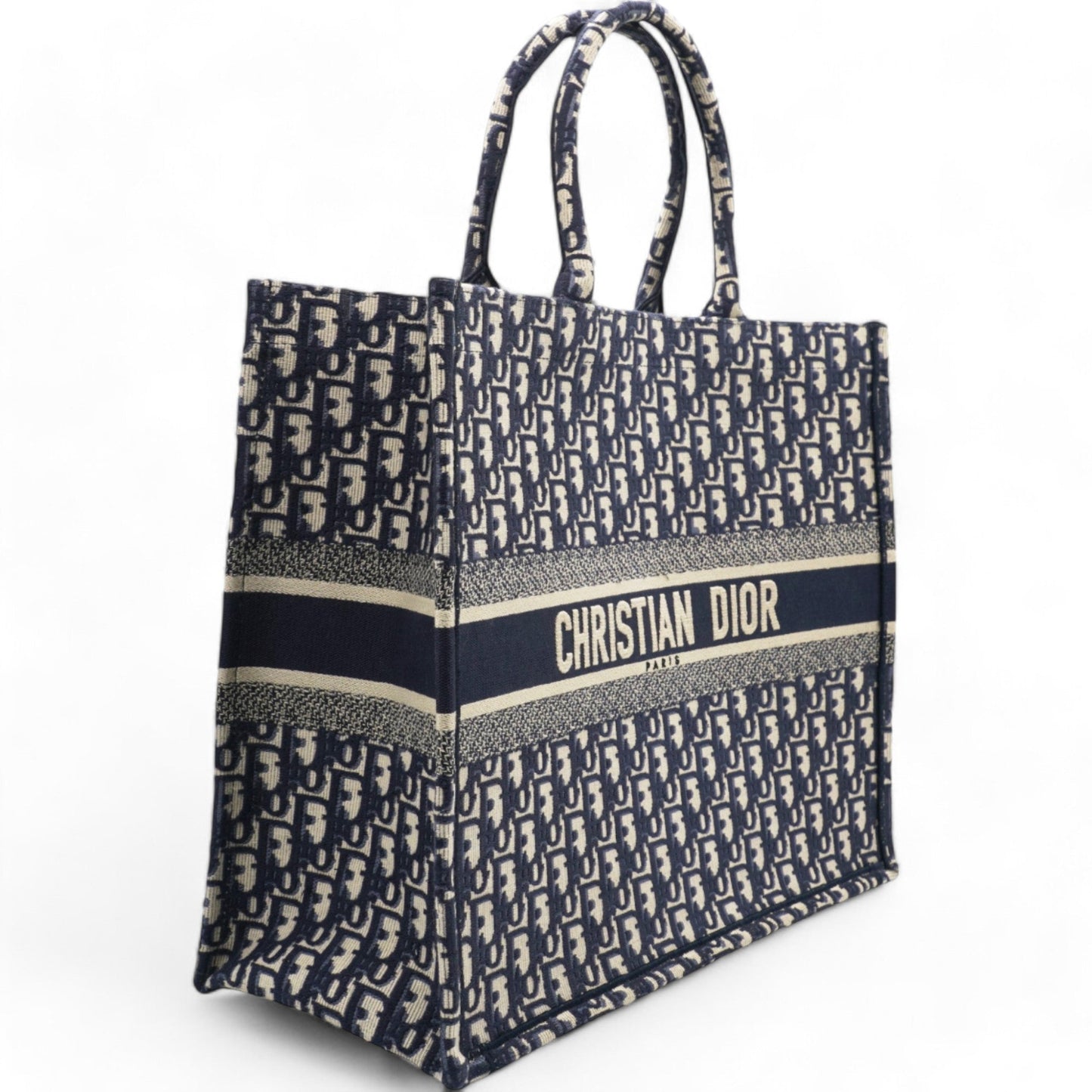 Dior Oblique Book Tote Blue Multicolor