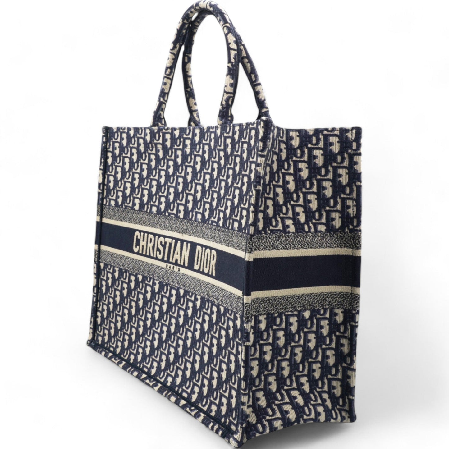 Dior Oblique Book Tote Blue Multicolor
