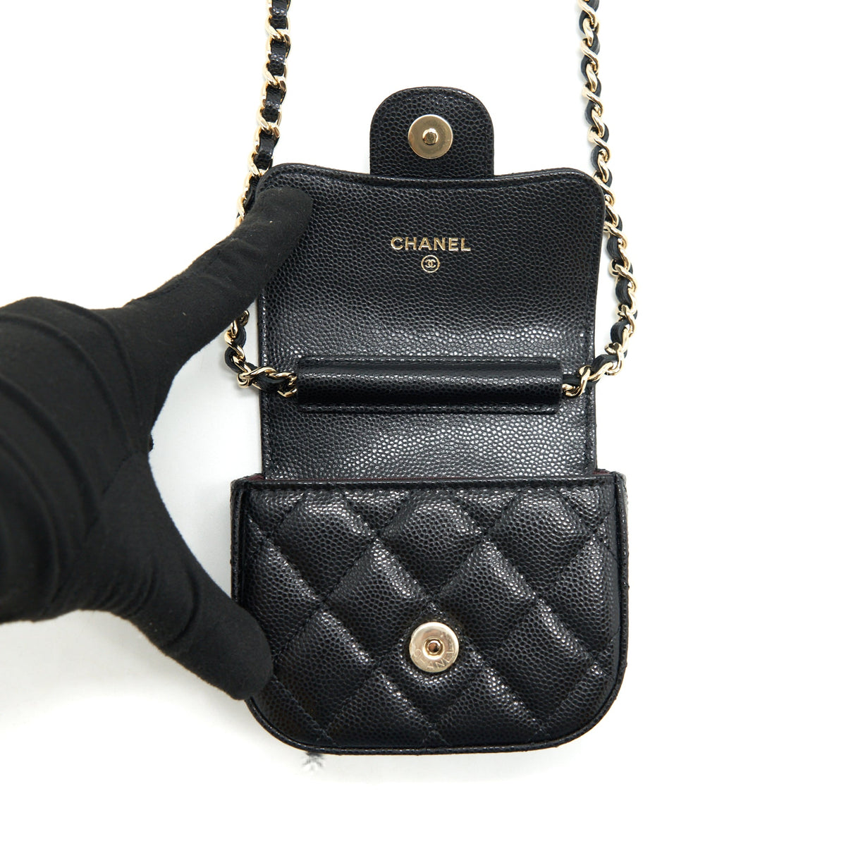 Chanel mini flap Vanity with Chain Caviar black LGHW