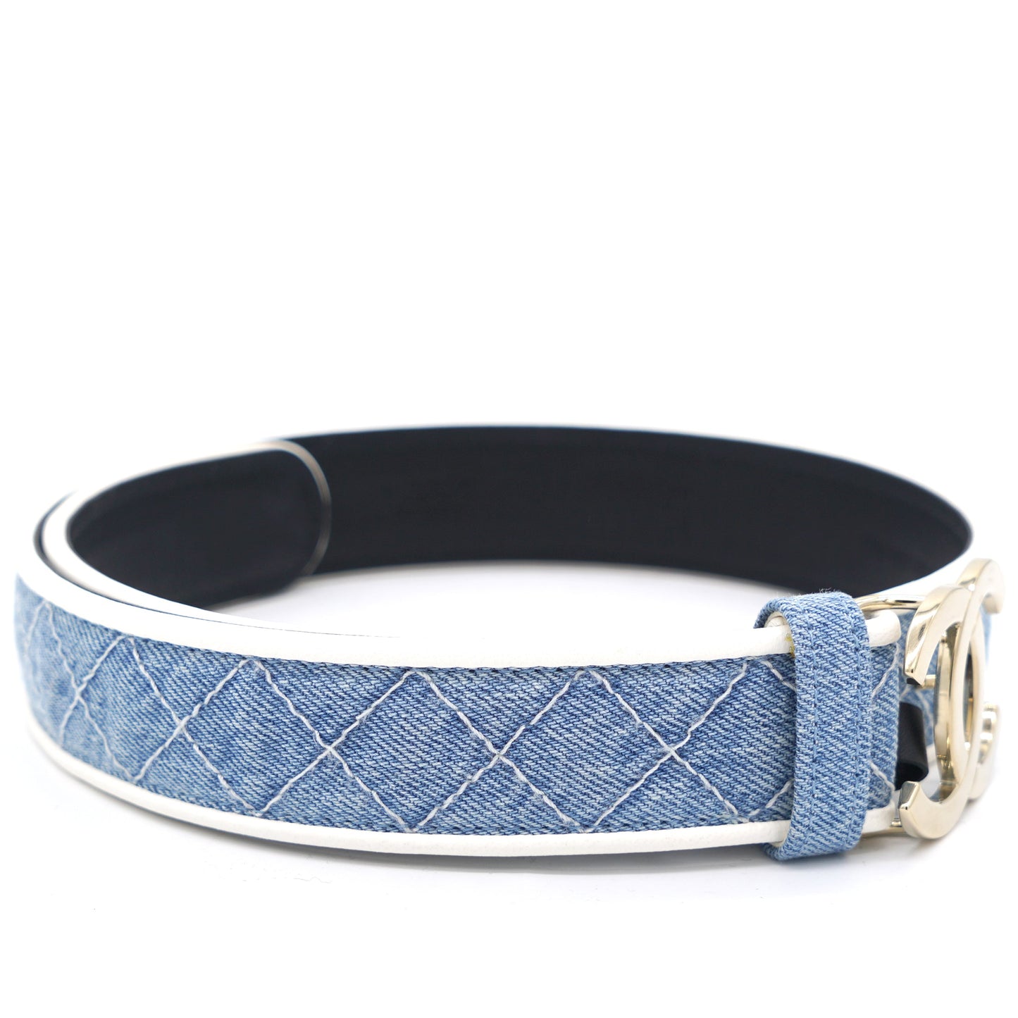 Chanel Denim CC Belt 70 Blue