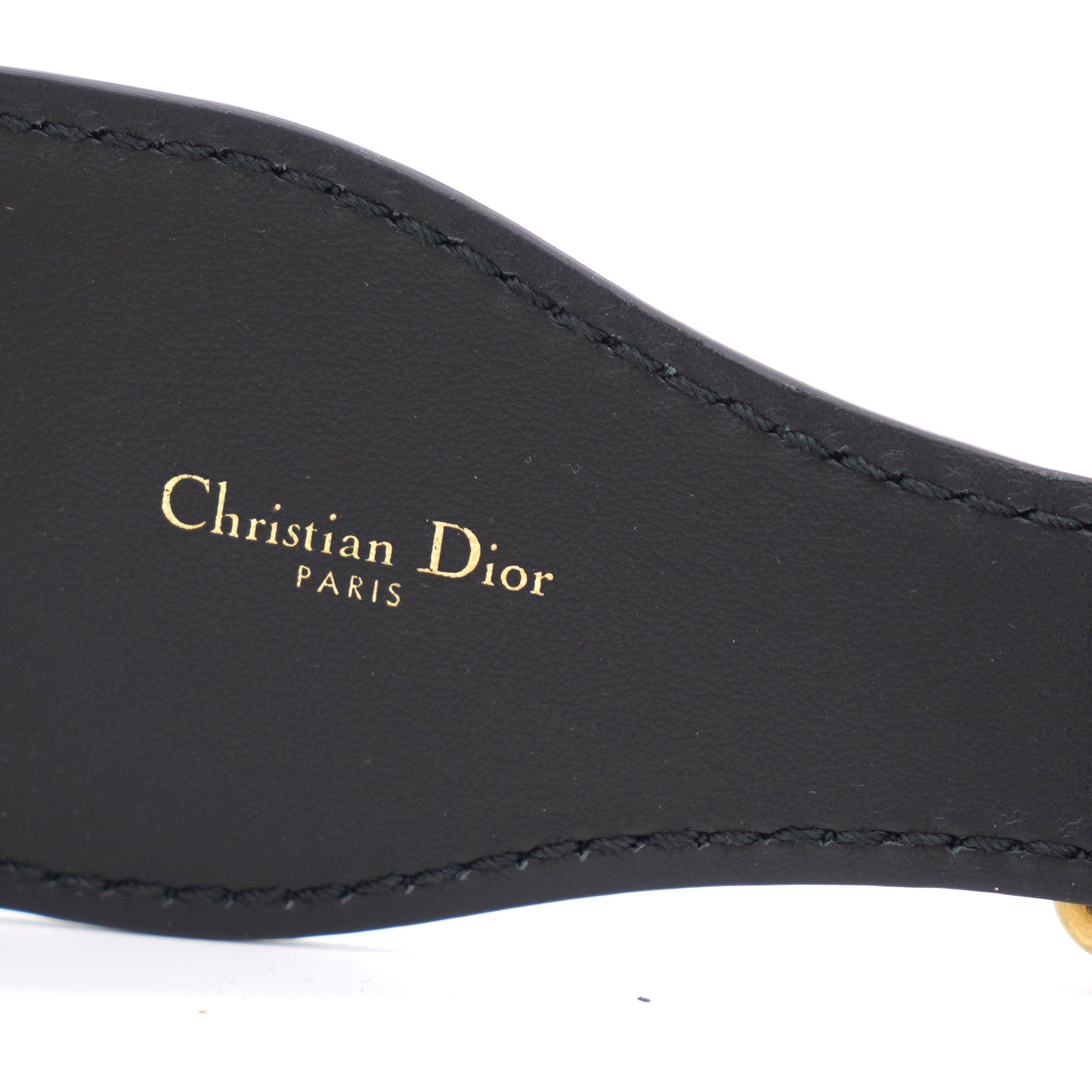 Dior Pink and Cream 'CHRISTIAN DIOR' Embroidered Canvas Belt 75