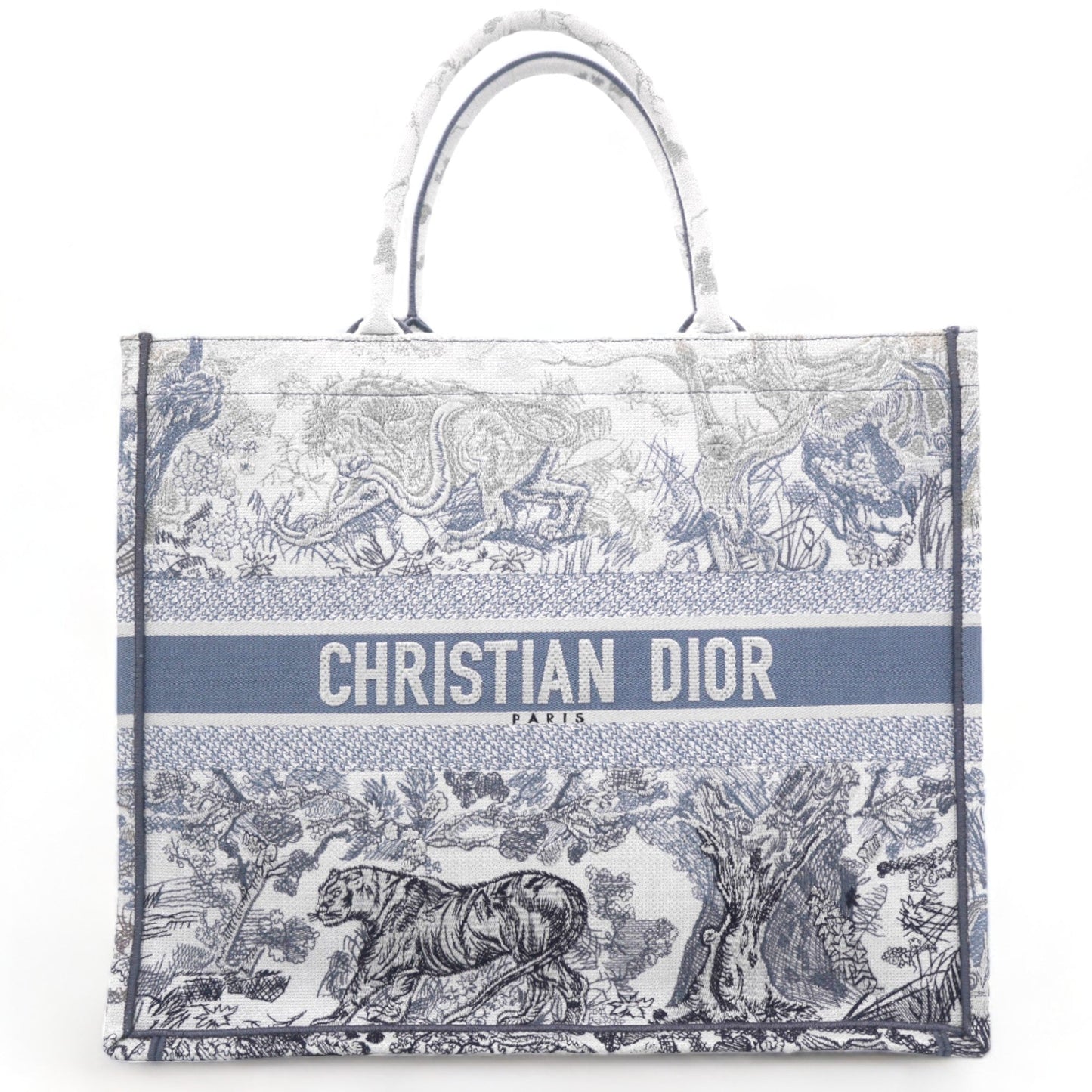 Dior Gradient Blue Toile de Jouy Large Dior Book Tote