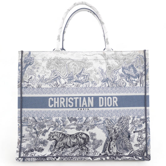 Dior Gradient Blue Toile de Jouy Large Dior Book Tote