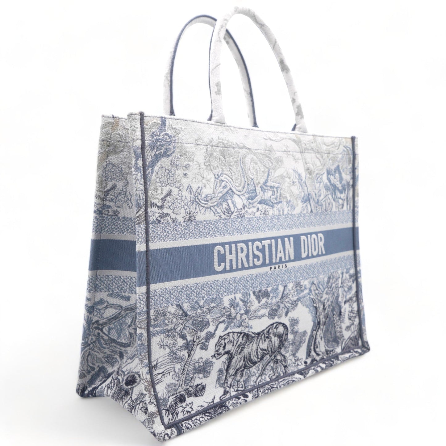 Dior Gradient Blue Toile de Jouy Large Dior Book Tote