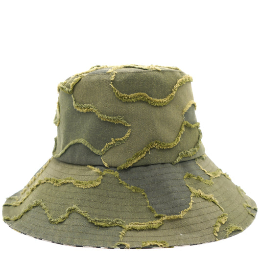 Dior Camouflage Logo Bucket Hat 57 Green