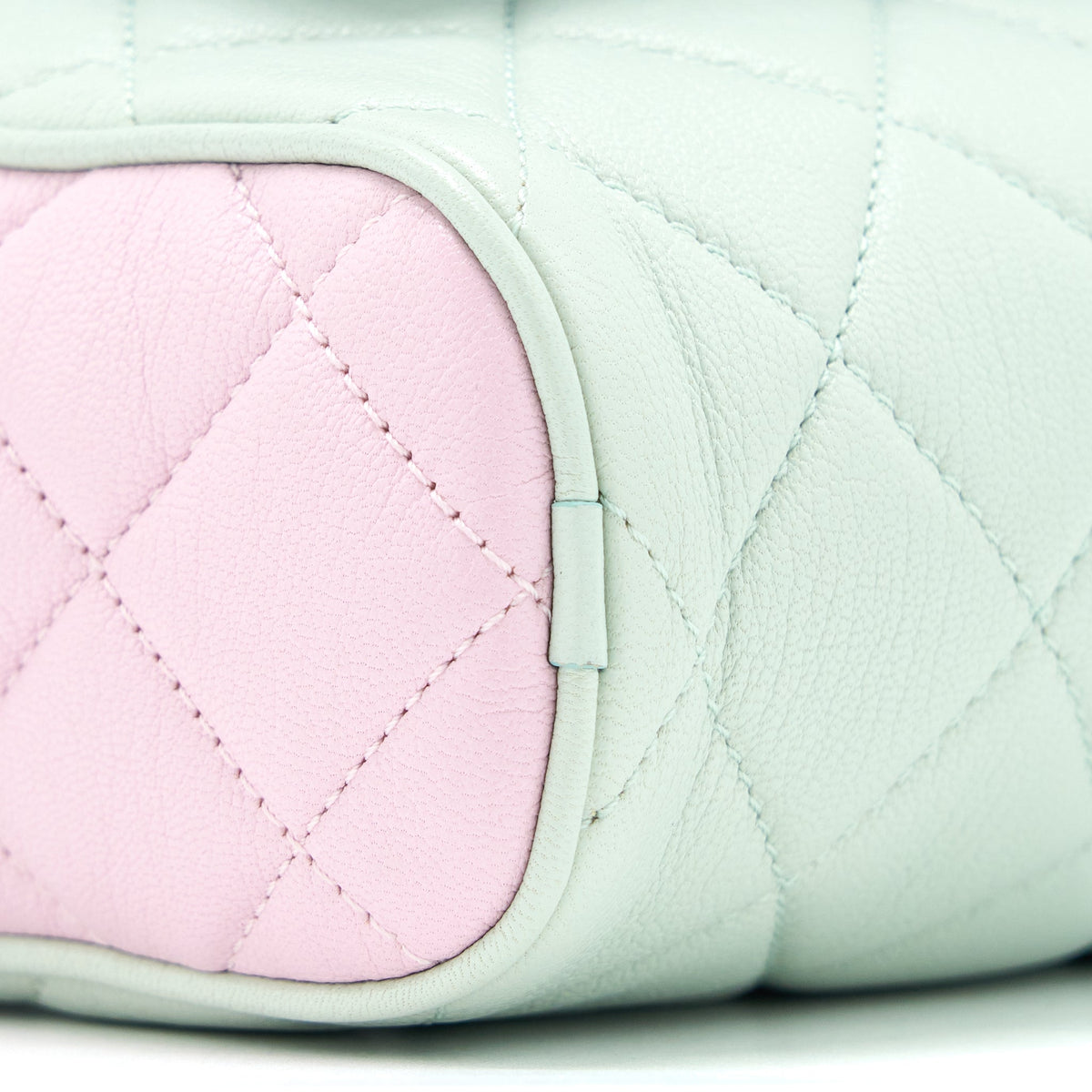 Chanel Small Camera Case Tricolour Goatskin Green Blue Pink LGHW