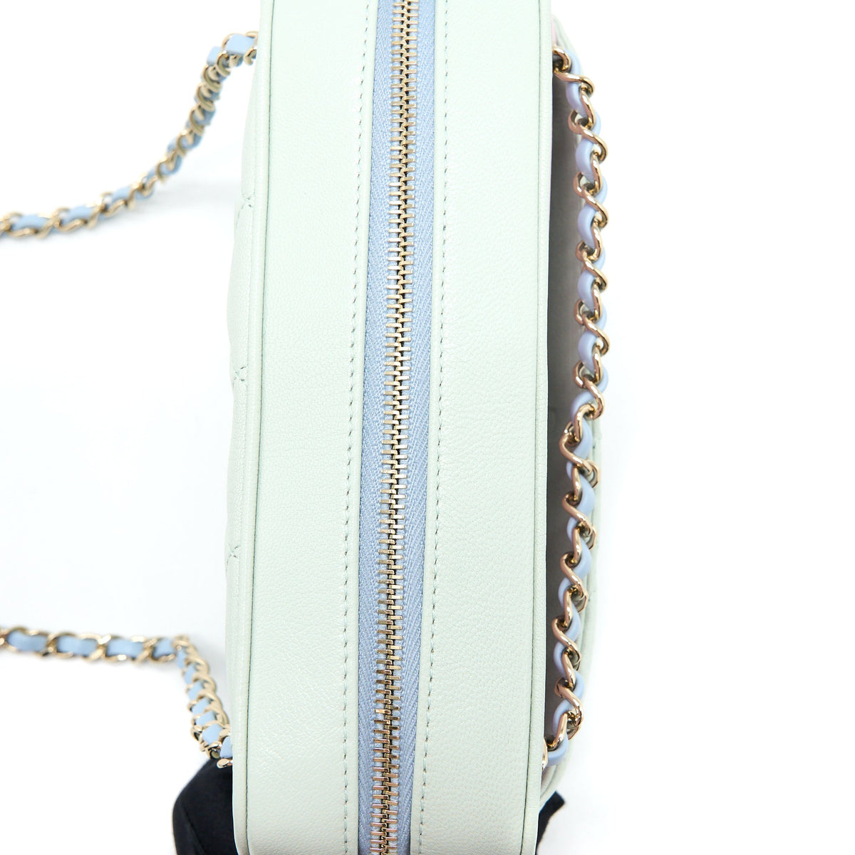 Chanel Small Camera Case Tricolour Goatskin Green Blue Pink LGHW