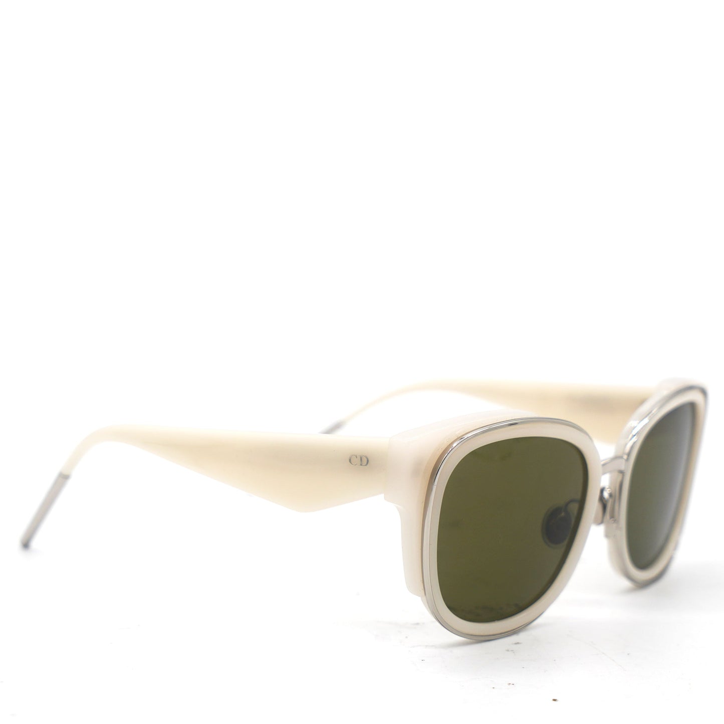 Dior White/Green Very Dior 2N Square Frame Sunglasses
