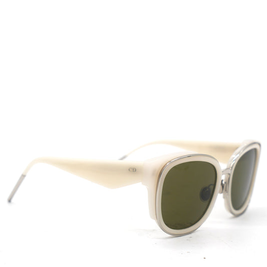 Dior White/Green Very Dior 2N Square Frame Sunglasses
