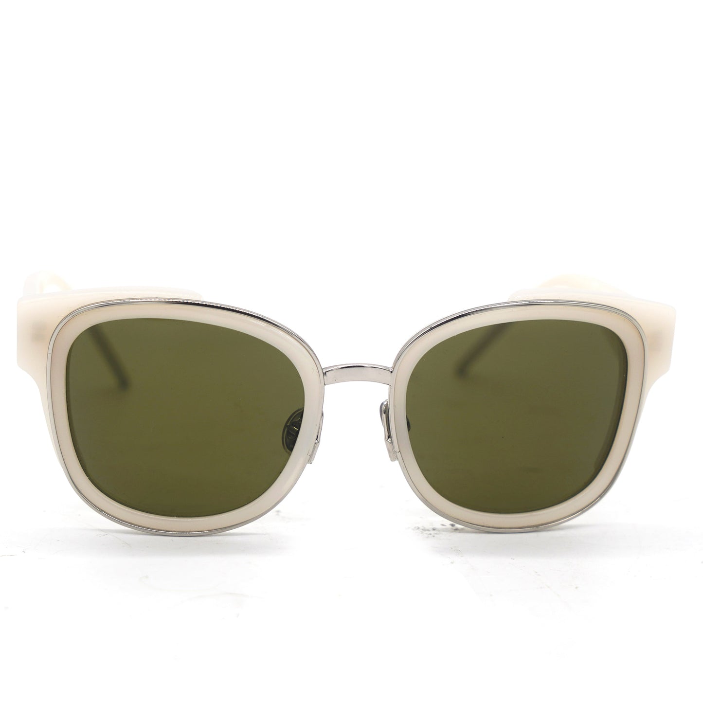 Dior White/Green Very Dior 2N Square Frame Sunglasses