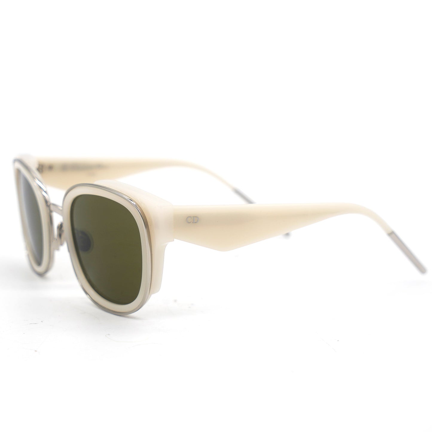 Dior White/Green Very Dior 2N Square Frame Sunglasses