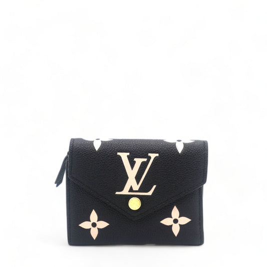 Empreinte Monogram Giant Victorine Wallet Black Beige