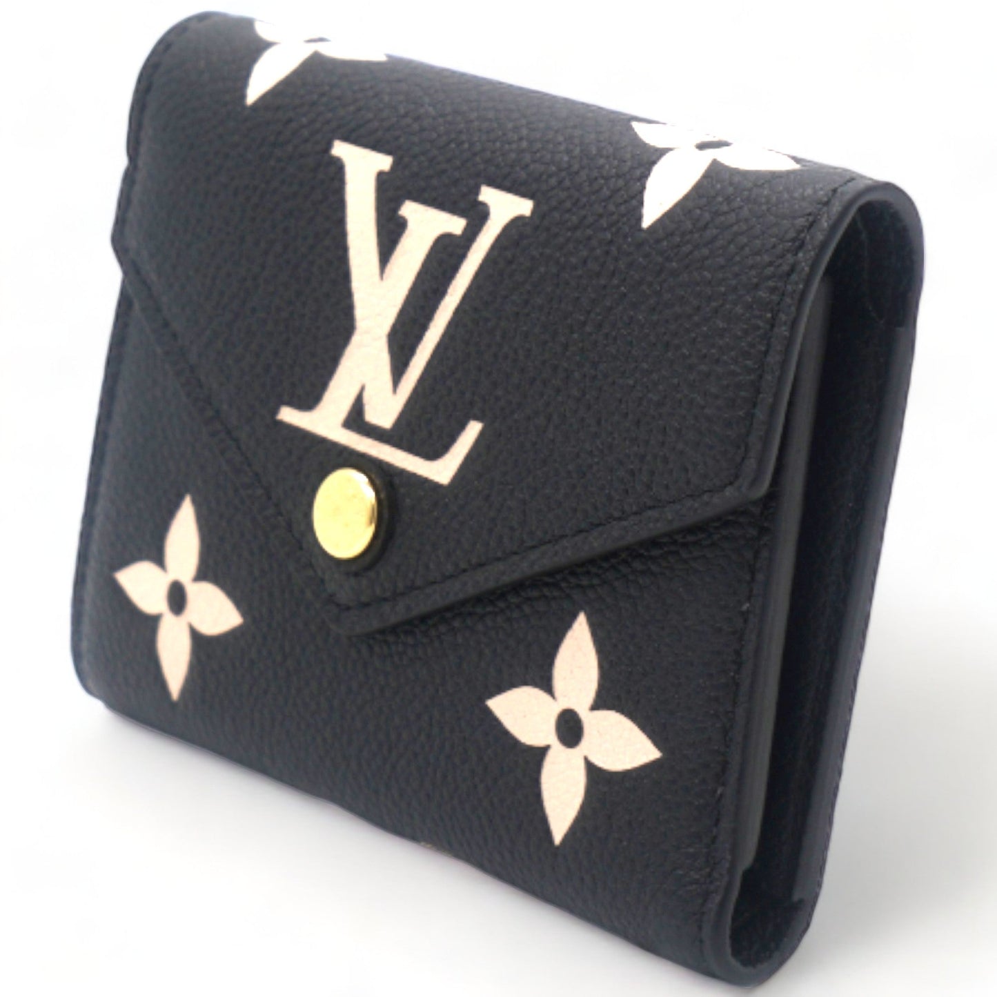 Empreinte Monogram Giant Victorine Wallet Black Beige
