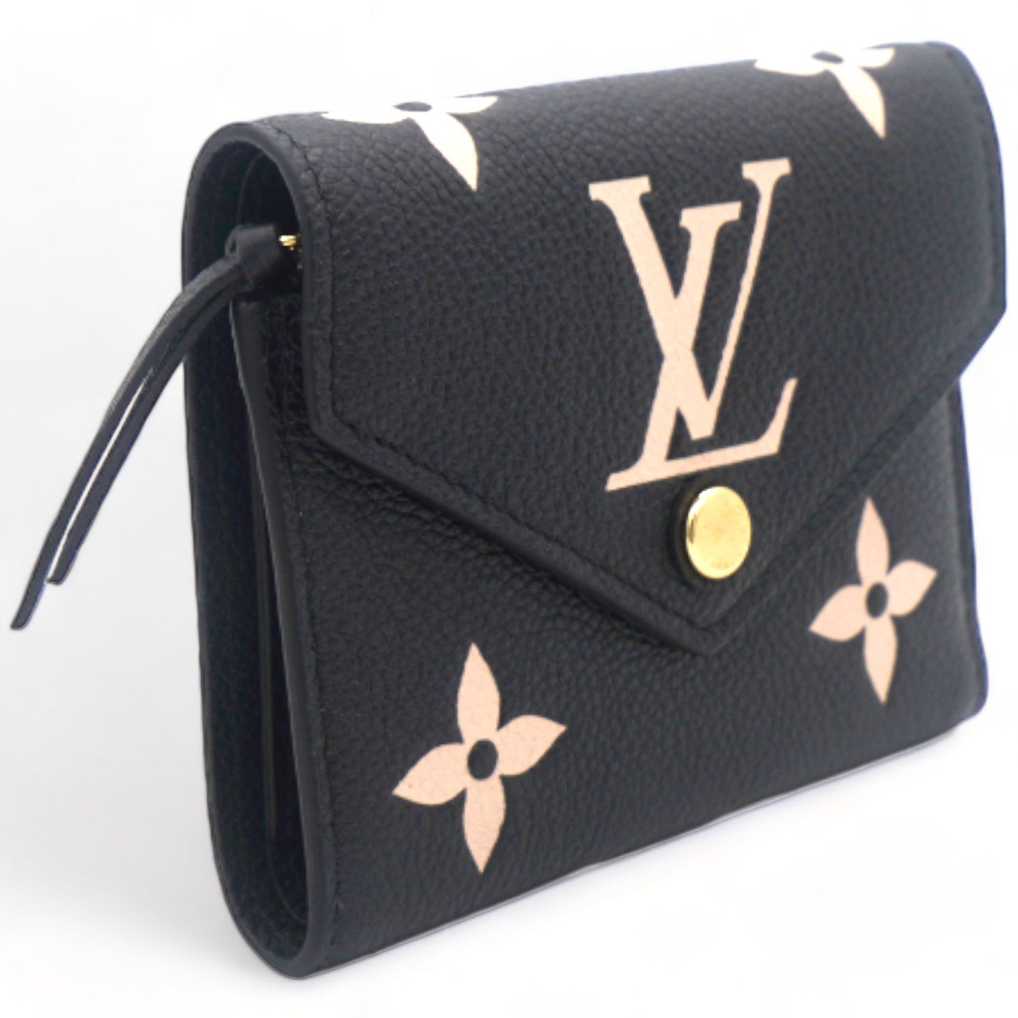 Empreinte Monogram Giant Victorine Wallet Black Beige