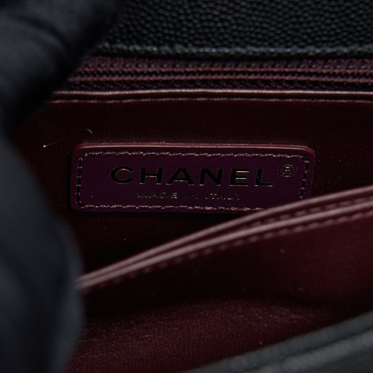 Chanel Small Coco Handle Caviar Black LGHW (Microchip)