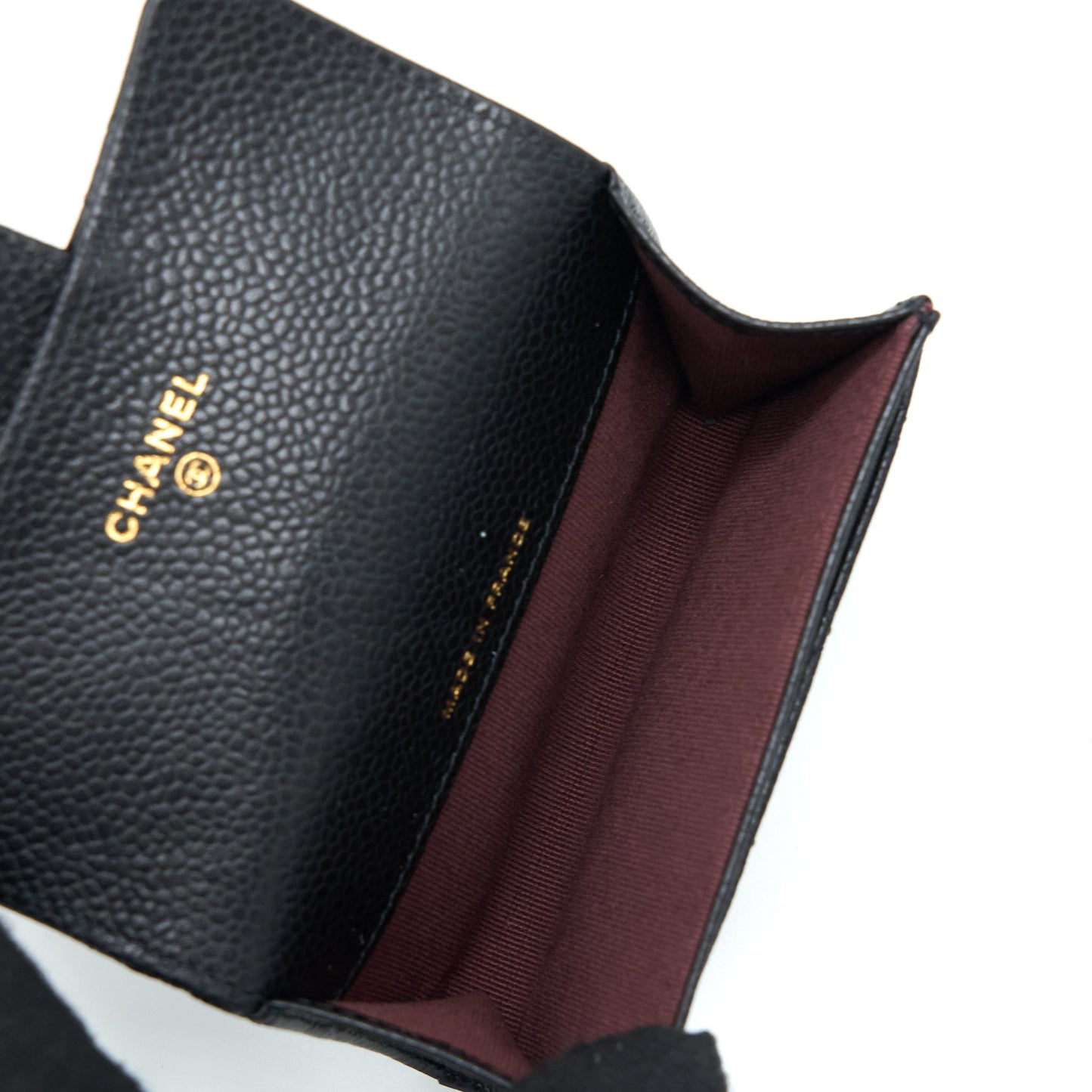 Chanel Classic Quilted Flap  Holder Caviar Black GHW (Microchip)