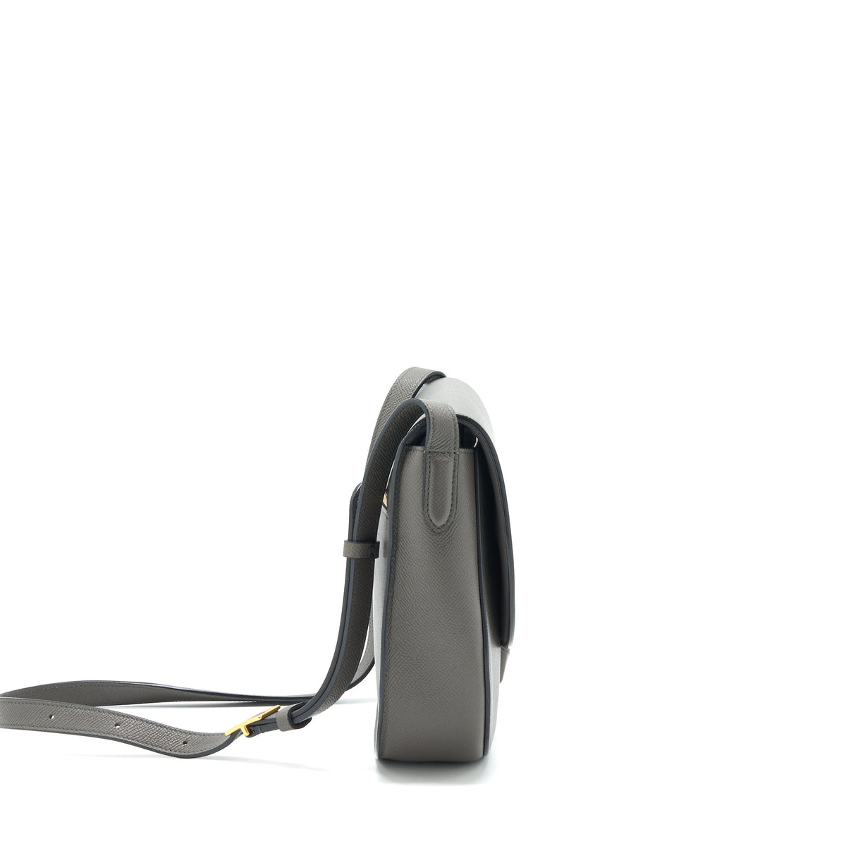 Celine Trotteur Bag Large Grained Calfskin Grey GHW