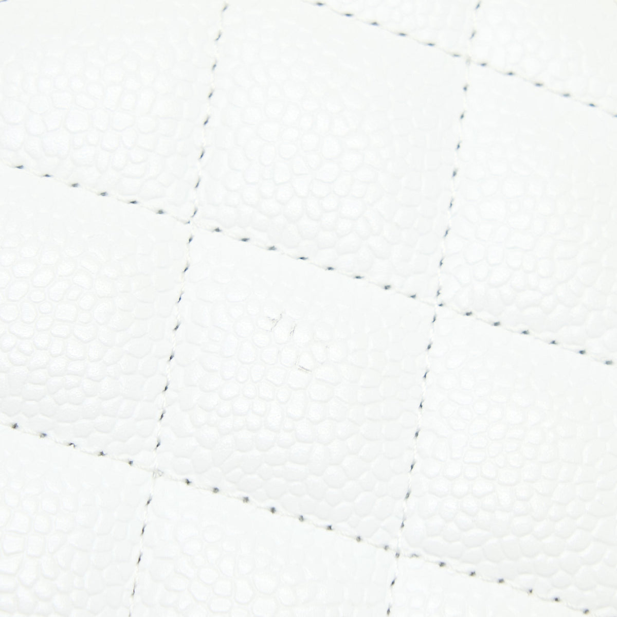 Chanel Medium Classic Flap Caviar White SHW