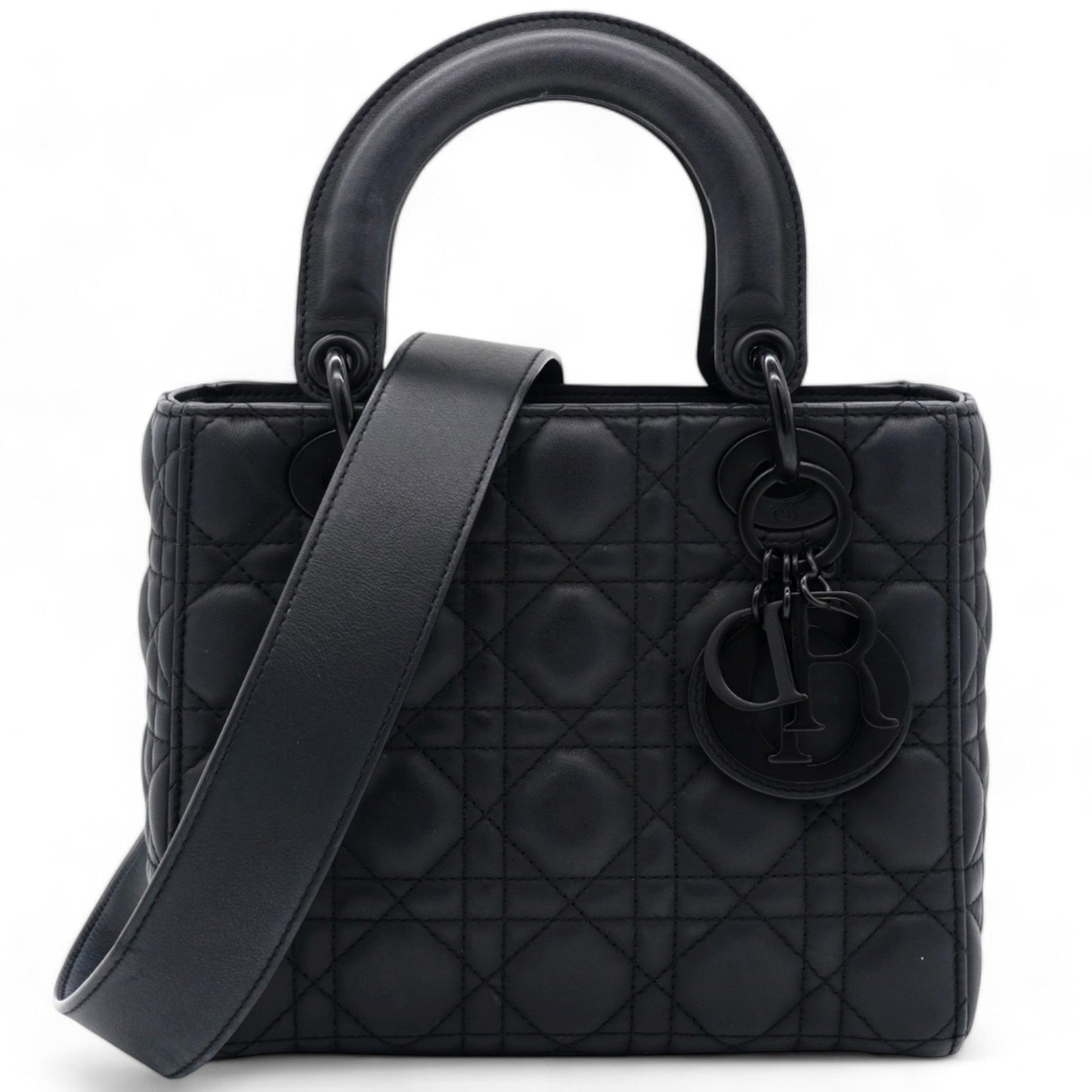 Dior Ultra Matte Calfskin Cannage Small My ABCDior Lady Dior Black