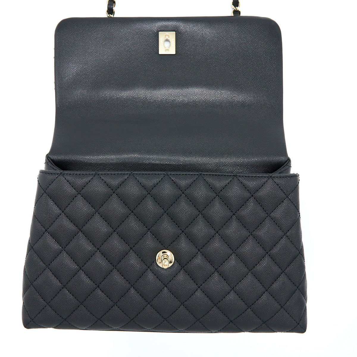 Chanel Medium Coco Handle Caviar Black LGHW