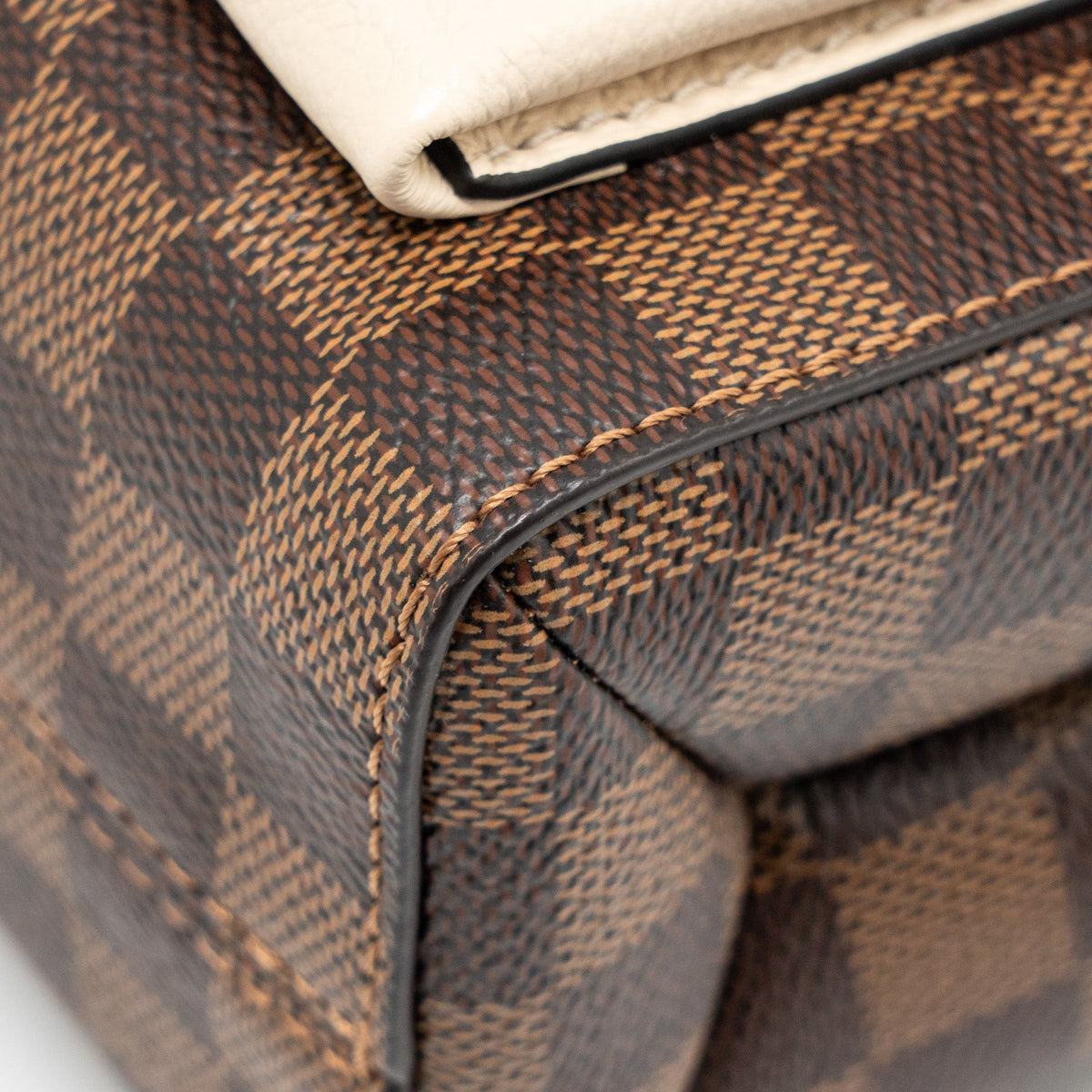 Louis Vuitton Vavin PM Damier Ebene Canvas Cream White GHW