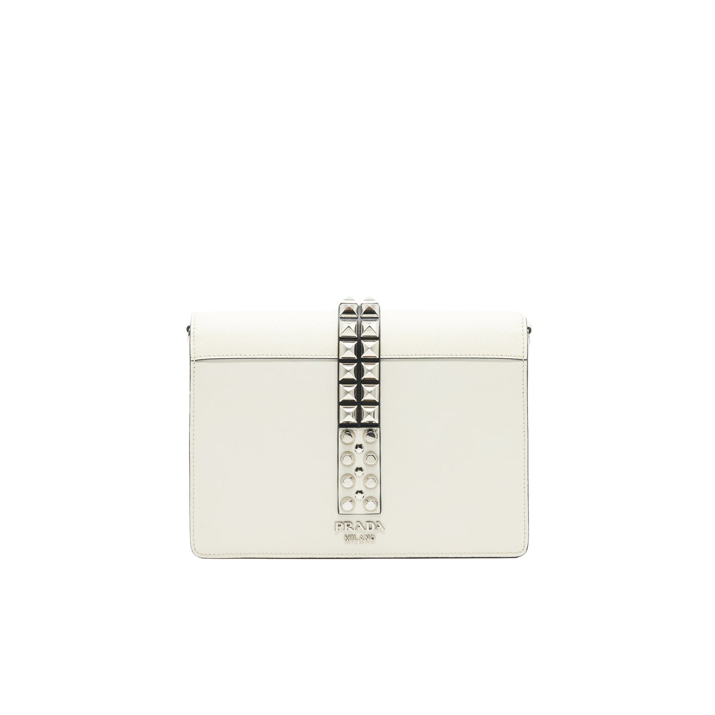 Prada Woman's Messanger Bag White with SHW
