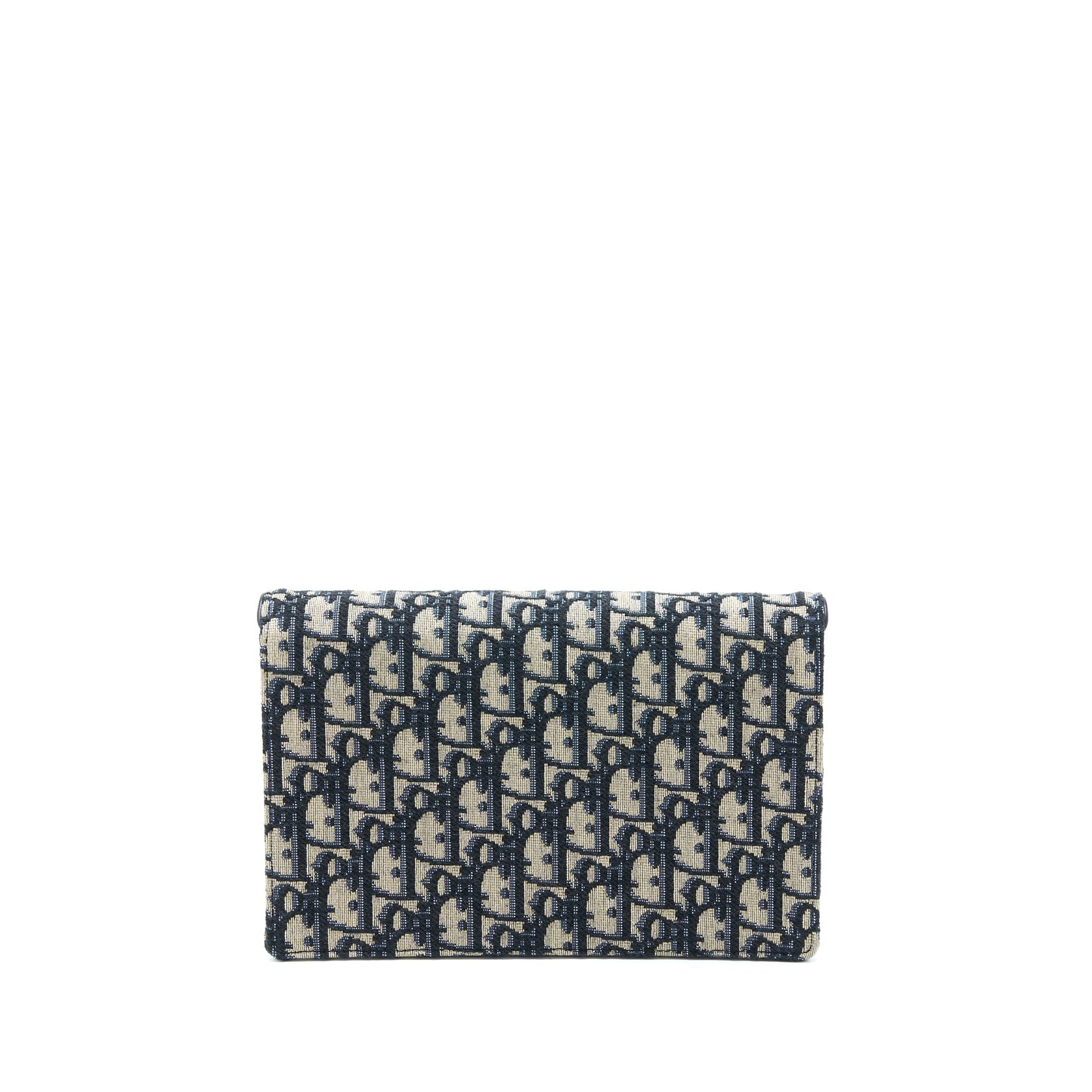 Dior Saddle Pouch With Chain Blue Dior Oblique Jacquard GHW