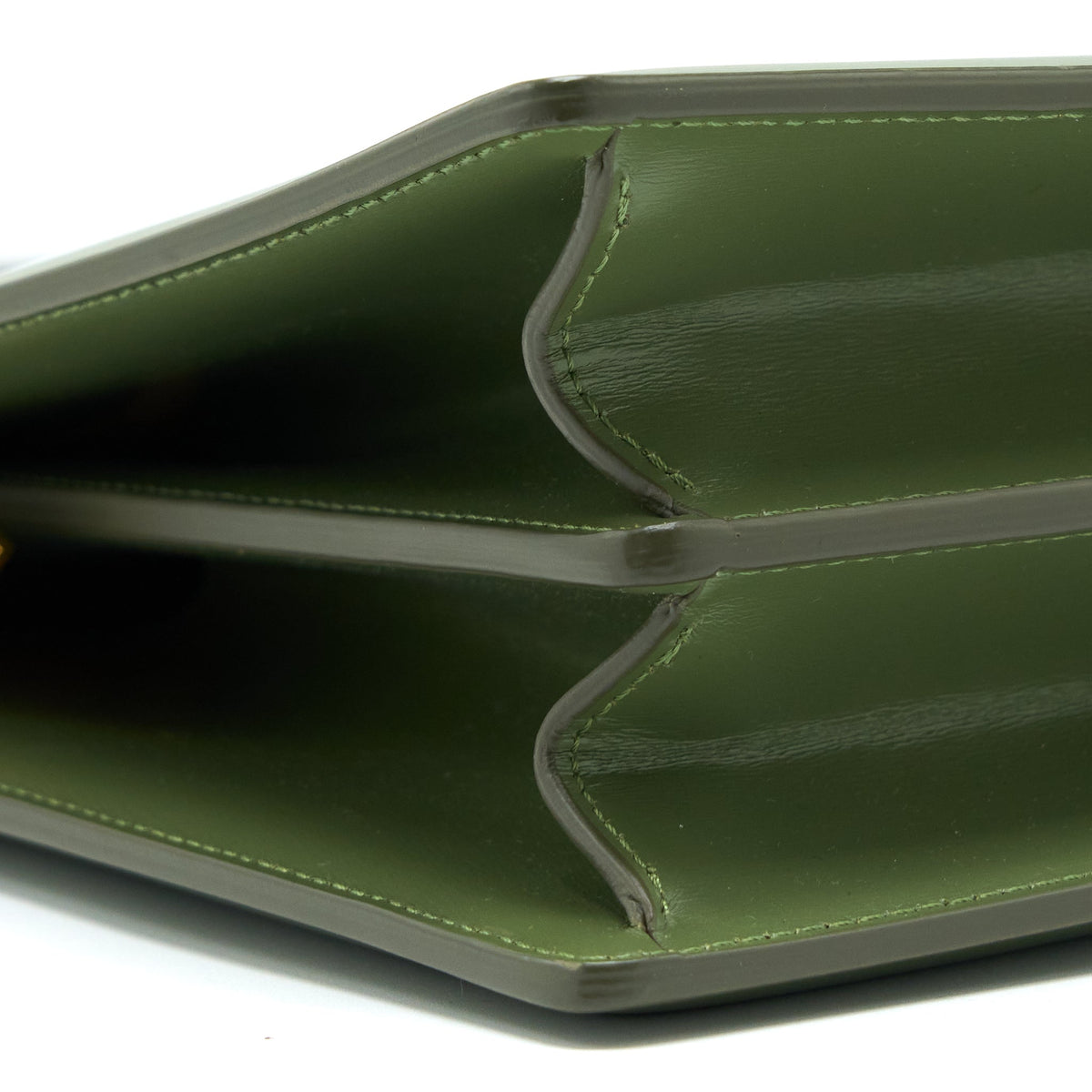 Celine Medium Clasp Bag Calfskin Green GHW